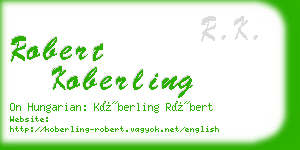 robert koberling business card